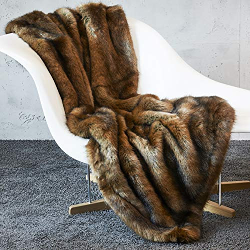 Carma Plaid Webpelzdecke Fuchs braun
