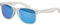 Balinco Lunettes de soleil UV400 CAT 3 CE Rubber - avec charnière à ressort pour femmes & hommes (gris clair - bleu miroité)