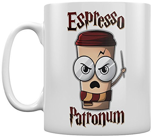 Grindstore - Taza con ilustración Espresso Patronum (Tamaño Único) (Blanco)