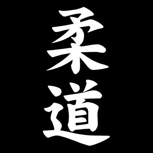 Stukk Stickers Judo Kanji Sport Art Decal Bumper Fun Waterproof JDM Window Sticker, White, 7.2cm x 15cm
