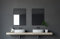 Talos Black Living Spiegel 80x60 cm – Badspiegel schwarz mit hochwertigem Aluminiumrahmen – Moderner Wandspiegel für Badezimmer und stilvolle Wohnräume – Eleganter Spiegel in Schwarz