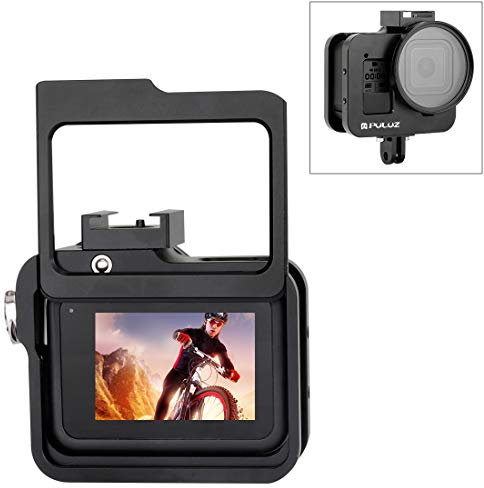 PULUZ per GoPro Hero 8 Nero CNC Lega di Alluminio Custodia Shell Custodia Gabbia Protettiva con Telaio Assicurativo & 52mm UV Lens per GoPro HERO8 Nero