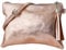 SH Leder Real Leather Shoulder Bag, Clutch Bag, Small Evening Bag, 22 x 15 cm, Anny, G248, Rose Gold, Small