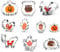 Herbst Ausstecher,Ausstecher Kürbis mit Gesicht,Blatt Ausstecher,Edelstahl Ausstechformen Set für Kinder Thanksgiving, Kürbis, Ahornblatt, Eichhörnchen (A)