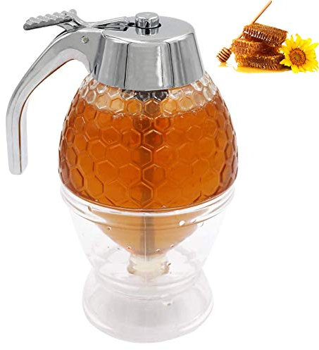 Distributeur De Miel, Récipient De Pot De Miel Acrylique Portable Miel, Récipient De Sirop Pour Servir Le Miel Et Le Sirop