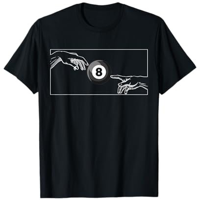 Billardkugel schwarze 8 für Billardspieler zum Pool Billard T-Shirt