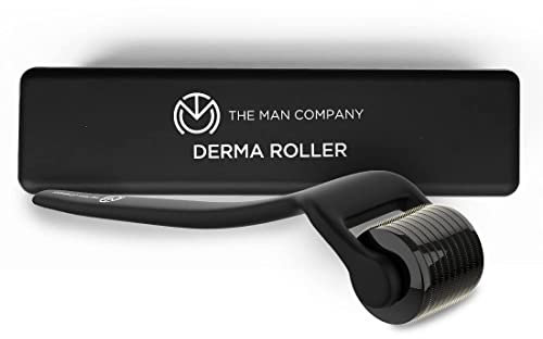 The Man Company Derma Roller for Men, Activates Hair Follicles, 540 (0.5 Mm) Chromium Micro-Needles with Titanium Finish, Safe & Effective, Easy To Use