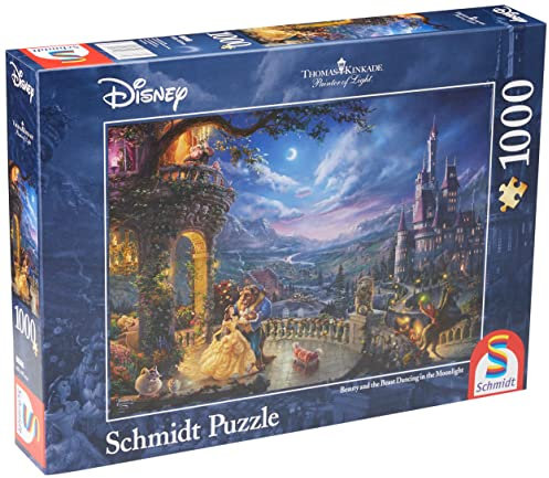 Schmidt Spiele, Thomas Kinkade: Disney Beauty and The Beast 2021 Edition (1000pc), Puzzle, Ages 12+