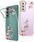 Ciciber für Samsung Galaxy S22 Hülle, Transparent Handyhülle für Samsung S22 Dünn Mädchen Muster Stoßfest Schutzhülle Galaxy S22 Case TPU Cover mit Pfirsichblüte Blumen Motiv