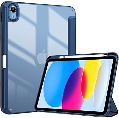 ProCase Hülle für iPad (A16) 11 Generation 2025 / iPad 10 Generation 10,9 2022 Schutzhülle mit Stifthalter Stoßfeste Smart Case Cover Auto Schlafen/Wachen -Navy