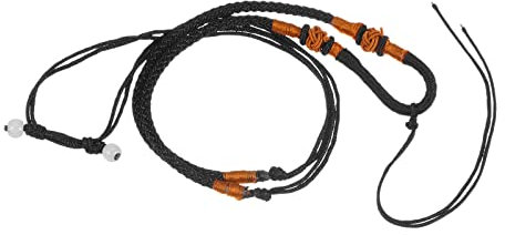 sourcing map Jade Rope Nylon Cord Empty Necklace Holder Strings Emerald Rope Adjustable Pendant Braided Necklace Rope for Necklace DIY Crafts Hand Making, Black
