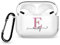 Tirita Personalised Custom Case Compatible with Apple AirPods Pro 2nd generation, Support Wireless Charging, with Carabiner, Front LED Visible [08- Rose Gold Monogram]