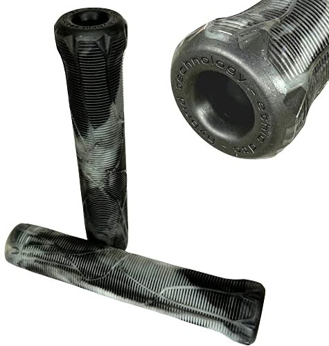 Ethic DTC Stunt-Scooter Griffe 150mm & 160mm Länge I Mit barends I Trick I Tret I Kinder I Freestyle I Roller I Grips I Lenkergriff I BMX I MTB I Fahrrad I (Glow, V2)