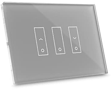 Interruttore di design iotty i3S PLUS, domotica wifi, gestione intelligente di tende e tapparelle, deviatore wifi compatibile con Google Home, Alexa e Siri con sensori di temperatura e luminosità