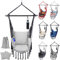 MIADOMODO® Chaise Hamac - 150kg, Coussins Amovibles, Barre d'Écartement Acier, Couleur Choix - Fauteuil Suspendu, Siège, Balançoire, Jardin, Balcon, Patio, Intérieur/Extérieur (Gris)