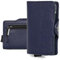 Bronzi Porte-cartes de crédit - Portefeuille homme Slim Porte-cartes pour homme - Mini porte-cartes - Protection RFID - Design Smart Italien Boîte cadeau inculse, Saffiano Bleu foncé, Saffiano