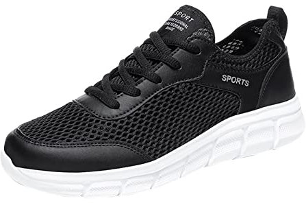 NOAGENJT stivali uomo neri stivali uomo alti scarpe uomo trekking estive stivali uomo pelle marrone 2023 sneakers zeppa interna Bianco-3 10.99