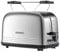 Edelstahl Toaster mit Brötchenaufsatz | Toaster 2 Scheiben | Doppelschlitz Toaster | 7 Stufen | 4 Funktionen| Toastautomat | Krümelschublade
