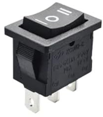 MINI INTERRUTTORE 10 * 15mm rettangolare NERO 3 FASI 250V 3A ON/OFF/ON SWITCH 3pin