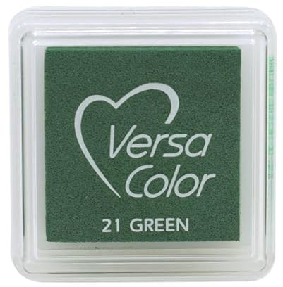 Artoz Ministempelkissen VersaColor in Grün – 34 x 34 mm – Stempelfarben auf Wasserbasis – Stempelkissen-Farbe zum Stempeln auf Papier, Karten für Einladungen, Grüße oder zur Hochzeit