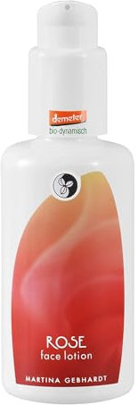 Martina Gebhardt | Demeter Naturkosmetik | Rose Face Lotion | Tagesfluid für sensible, trockene Haut | Enthält Shea- und Kakaobutter | Verleiht einen angenehmen Duft | 2 x 100 ml