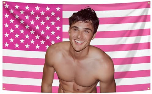 TeLOni American Flag Background Jacob Performer Elordi Tapestry 3X5 Feet Wall Decoration Bedroom Living Room Dormitory Background Decoration Tapestry Available Indoors and Outdoors, red