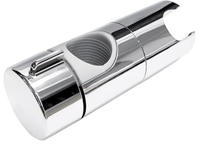 JOHO Chrome Handbrause Halterung Verstellbar Brausehalter Duschhalterung für Duschsäulen Duschstange mit einem Durchmesser von 24-25 mm
