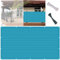 Brise Vue Renforcé 130 x 230 cm HDPE 185G/㎡, Protection de La Vie Privée Résistant Au Vent Brise Vue avec Cordons et Attaches de Câble pour Jardin Balcon, Bleu