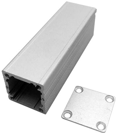 Projektbox Aluminium, 25x25x80mm Elektronisches Schutzkasten Instrumentenbox Gehäuse Kühlbox für Leiterplatte DIY Projekt, Silber