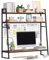 YGYQZ Wood Dorm Desk Bookshelf, Desk Table Shelf for Comuputer Display Shelf Rack Storage Stand for Office, Home, Dorm (black)