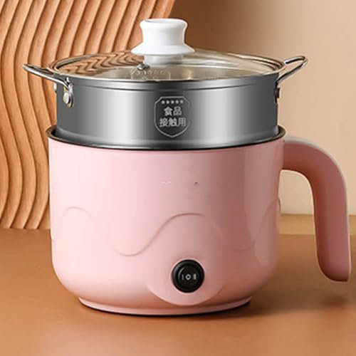 Rosado,Mini arrocera, arrocera pequeña de 1,5 L, Adecuada para 1-2 Personas, con Cesta de Vapor, arrocera multifunción, Antiadherente