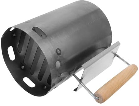 Happyyami Anzündkamin Für Holzkohlegrill Tragbare Feuerstelle Mit Isoliertem Griff Schnelle Zündung Für Grillen Im Freien Und Camping