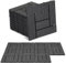 ISOISL 110er Set WPC Terrassenfliesen, 30x30cm Balkonfliesen Klickfliesen, WPC Fliesen für 10m², Bodenbelag mit Drainage und Klicksystem, Terrassendielen Wasserfest, für Balkon Terrasse, Anthrazit