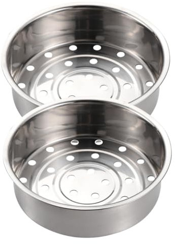 TOPBATHY 2piezas Rejilla Para Cocinar Al Vapor De Cesta Vaporera De Acero Inoxidable De Repuesto Para Olla Cesta Vaporera Para Verduras De Acero Inoxidable Para Cocinar Al Vapor