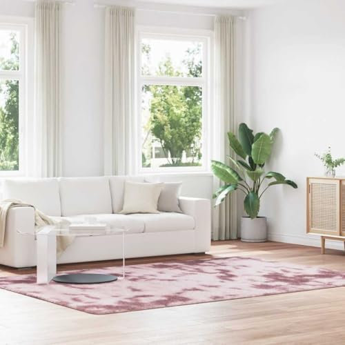 BOWEKAM Decor-Rugs NAVARRA Tapis Shaggy en polyester Rose poudré 200 x 290 cm