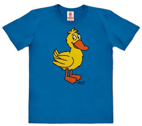Logoshirt® Die Sendung mit der Maus T-Shirt Kinder | Original Gelbe-Ente-Motiv, lustiges Cartoon-Longsleeve für Mädchen und Jungen, Bio-Baumwolle, ideal für Maus-Fans