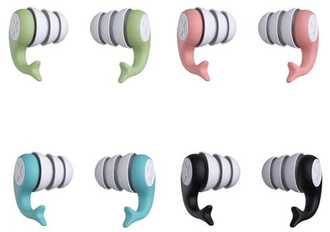 4 Pièces Protection Oreilles Natation Bouchons Oreilles Enfants Réutilisables en Silicone Bouchons Oreilles étanches Natation Enfants pour Surfeurs Plongeurs Piscines et Douches