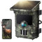 VOOPEAK Solar Wildlife Camera - 85MP 4K UHD 30fps WiFi Bluetooth Trail Camera with Night Vision 120° Motion Activated 0.1s Trigger Time IP66 Waterproof for Wildlife Monitoring