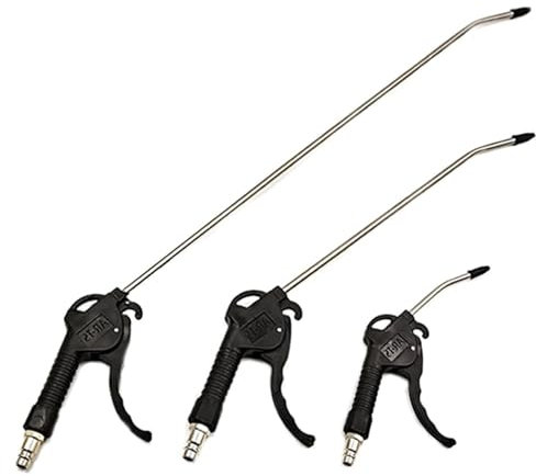 Conjunto de pistola de compresor de aire de 3 PCS Kit extendido de pistola industrial de aire industrial con mango ergonómico para limpiar el equipo de polvo herramientas automotrices y de talle