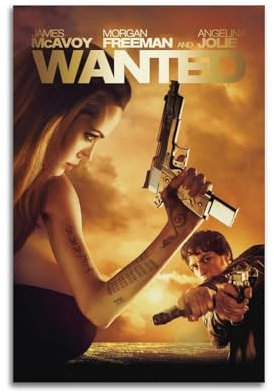 SAHEAWEBWBAE Wanted Poster, ästhetische Wandkunst, Leinwand, Vintage-Poster, dekoratives Gemälde, Wohnzimmer, Schlafzimmer, Dekoration, 30 x 45 cm, ungerahmter Stil