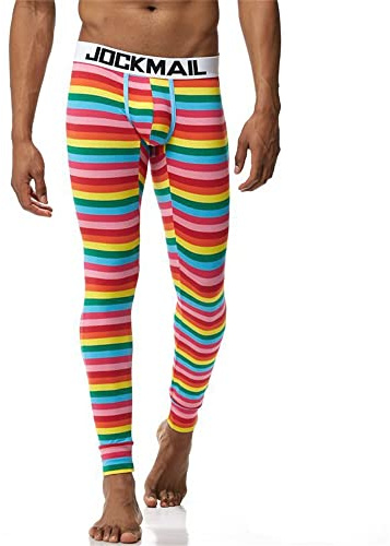 JOCKMAIL Herren Thermounterhose Lang Thermo Unterhosen Herren Baumwolle Leggings mit U-Beutel für Herbst Winter