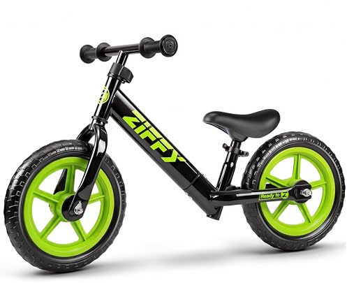JOVA ZIFFY 12 Inch Balance Bike for 2-5 Years Old, No-Pedal Kids Balance Bike Toy, Lightweight Steel Frame, Sporty Outdoor Gift for Boys & Girls