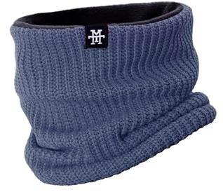 Manufaktur13 Knit Neckwarmer - Halstuch,Schlauchschal, Fleeceschal, Multifunktionsschal, Schal für Damen und Herren, Winddicht, Outdoor (Denim)