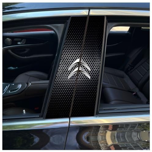 LSYZGRBC Car Center Pillar Stickers, for Citroen Ds4 C4 Cactus Ds5 C-Crosser C5 Aircross C4 Aircross Side Door Casement Pillar Cover Trim B Moulding Car Window Center Sticker