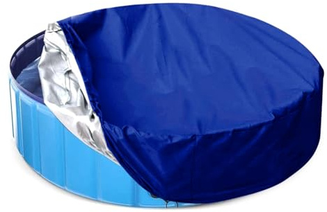 LIbgiubhy 12FT Poolabdeckung zum Schwimmen, faltbar, rund, Outdoor Badeschutz, Laubnetz, Zubehör, Poolabdeckung, wasserdicht