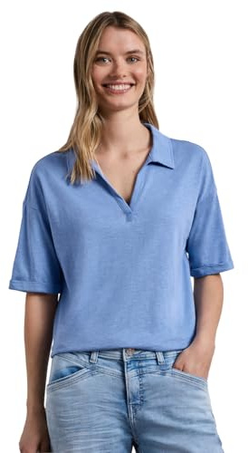 Street One Damen Kurzarm Poloshirt aus Jersey