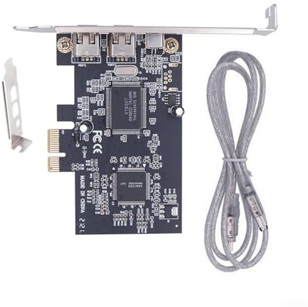 per pcie a IEEE 1394a Scheda di espansione FireWire 3 porte DV HDV per videocamera Adattatore per acquisizione video Hard Disk esterno Staffa a basso profilo per Windows