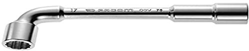 FACOM - Clé à Pipe Débouchée Forgée 12 Pans x 6 Pans Métriques - 76.10 - Pour Serrages/Desserrages Puissants - Débouchage Tête Courte pour Tiges Filetées - Dimensions Métriques 10 mm