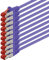 1aTTack.de - 10x 2m câble patch CAT6 S/FTP PIMF blindage CAT.6 câble réseau RJ45 câble Ethernet DSL LAN routeur commutateur modem panneau de brassage - violet - 10 pièces