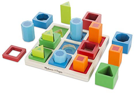 Melissa & Doug 10582 & Doug Sortierset für aufeinanderfolgende Formen (Holzspielzeug)